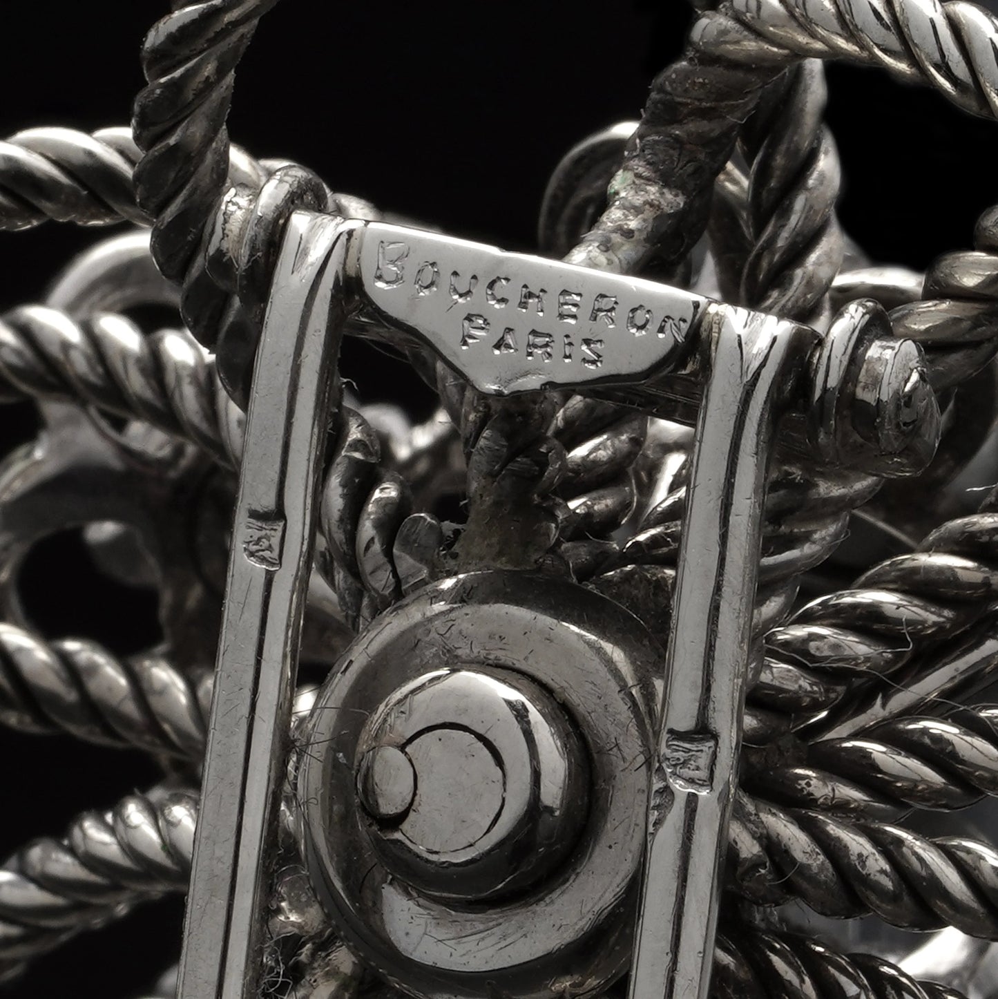 Vintage Boucheron Diamond Set 18ct White Gold Floral Brooch