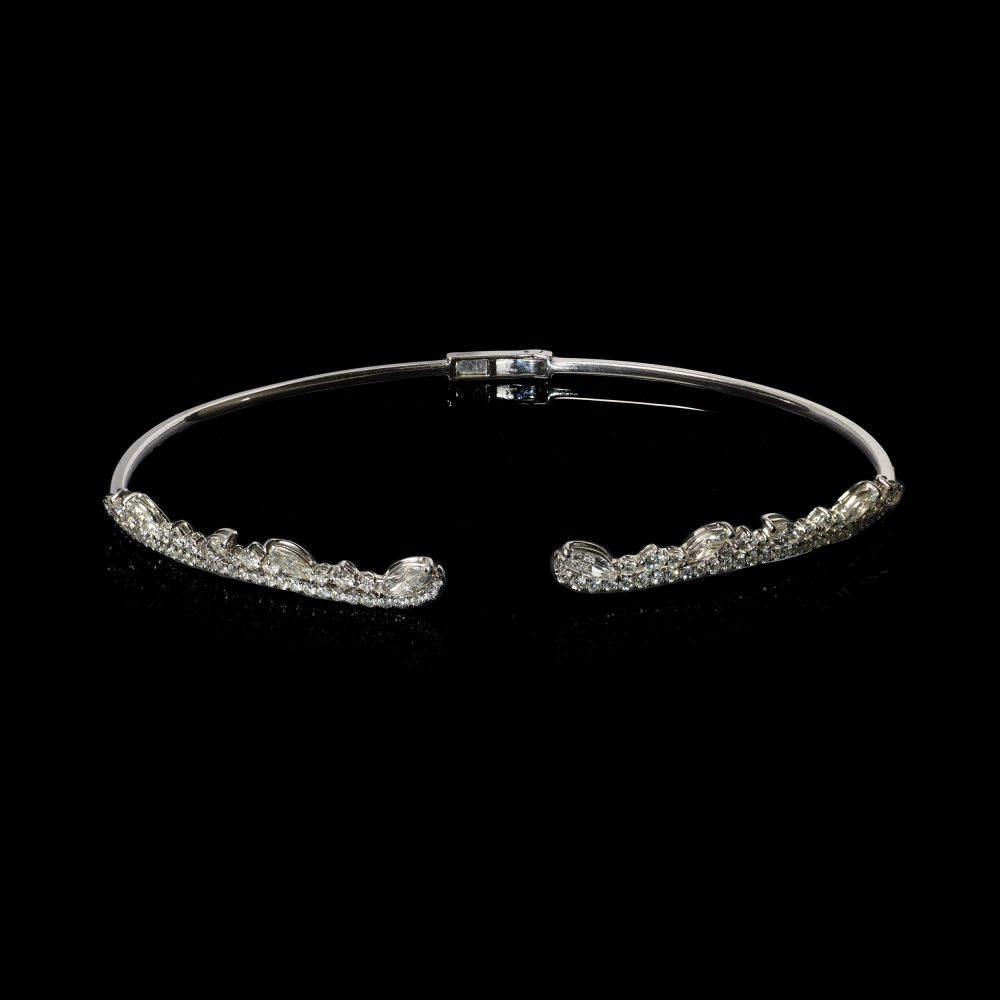 18kt Gold and Diamond Open Collar Choker / tiara