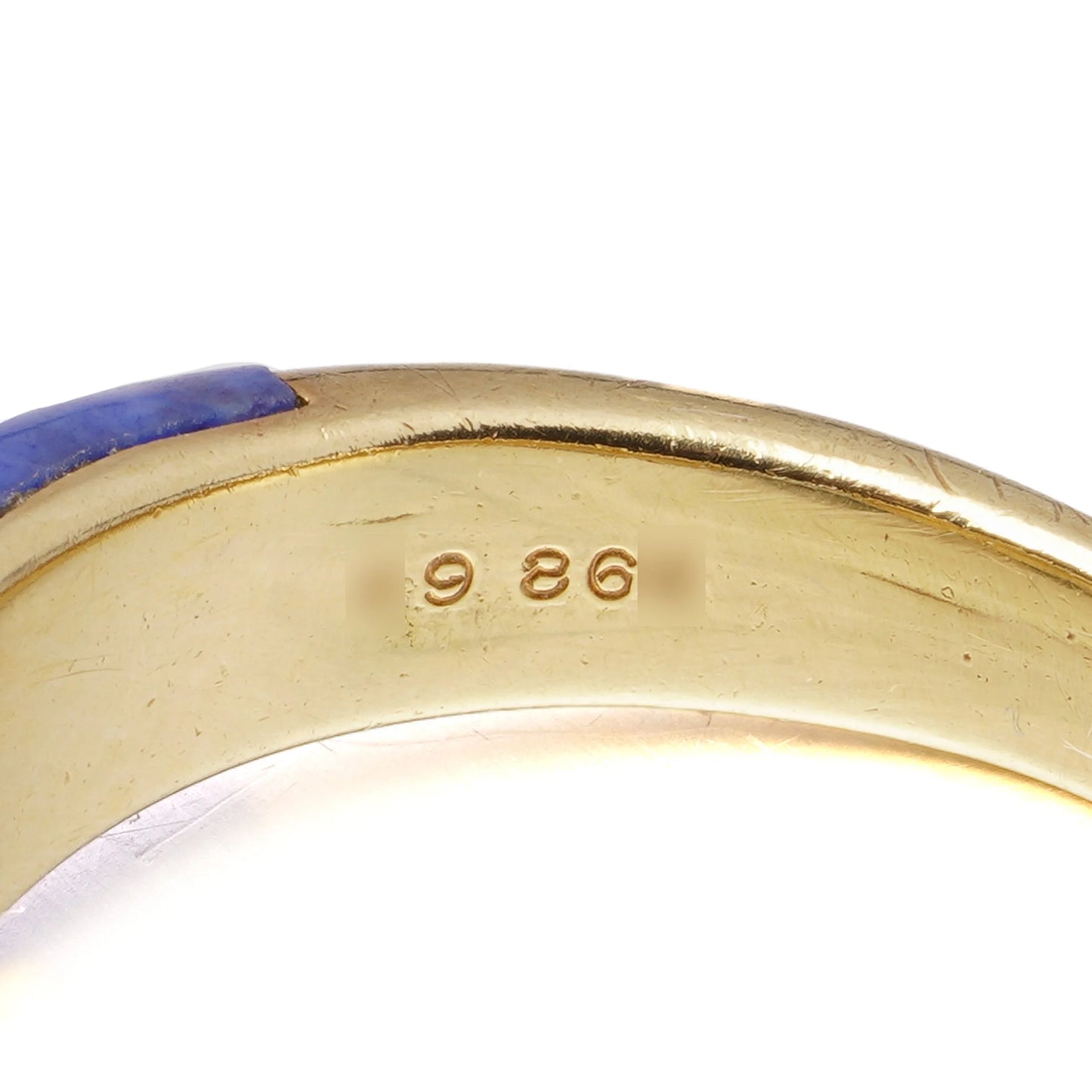 Vintage Cartier Lapis Lazuli Diamond 'Double C' Logo Ring