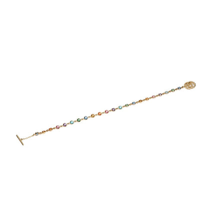 Gucci GG Running Multi-Gemstone Bracelet In 18 Carat Yellow Gold