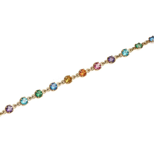Gucci GG Running Multi-Gemstone Bracelet In 18 Carat Yellow Gold