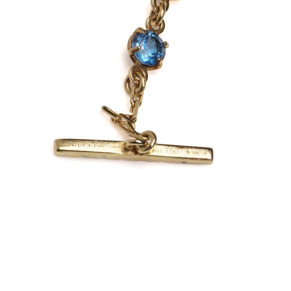 Gucci GG Running Multi-Gemstone Bracelet In 18 Carat Yellow Gold