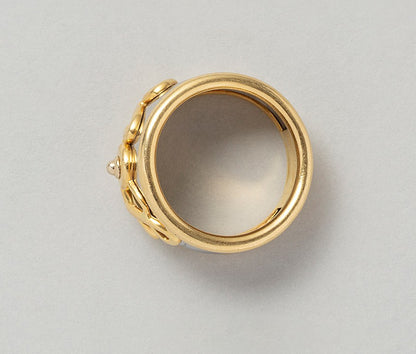 Pery & Fils 18ct Gold & Steel LOVE Ring