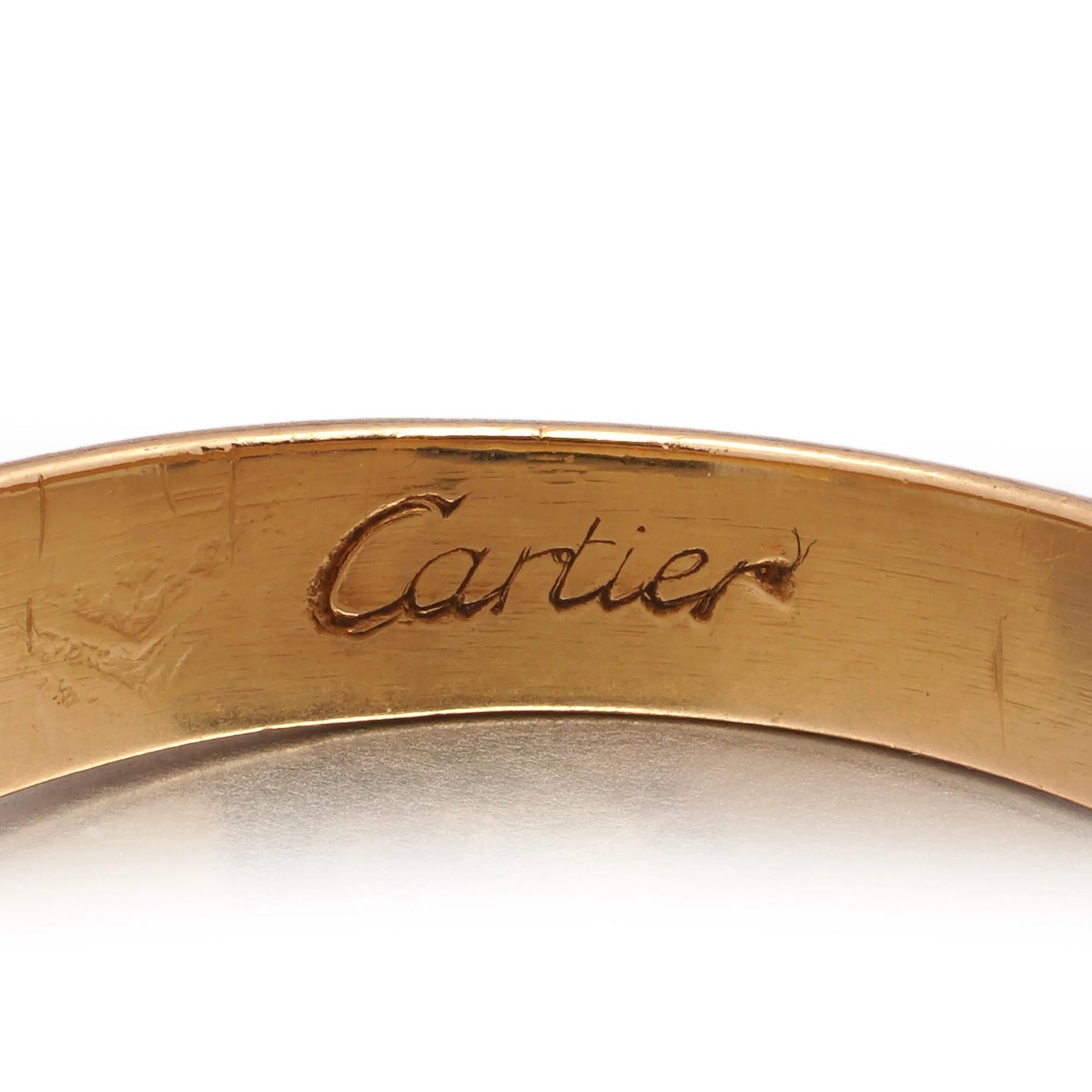 Vintage Cartier Tri Colour 18ct Gold Band Ring