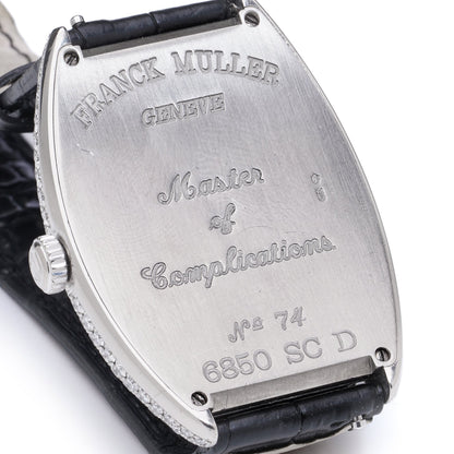Franck Muller 6850 SC D  18ct White Gold with Factory Diamond Bezel
