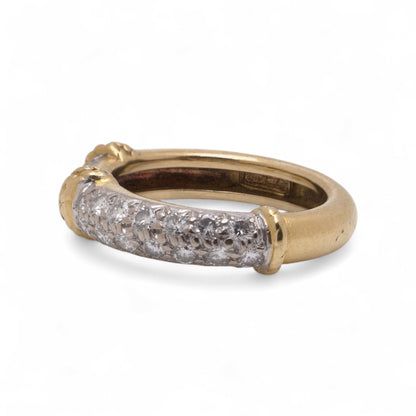 Kutchinsky vintage 18kt yellow gold 0.36ct. round brilliant Diamond Band Ring