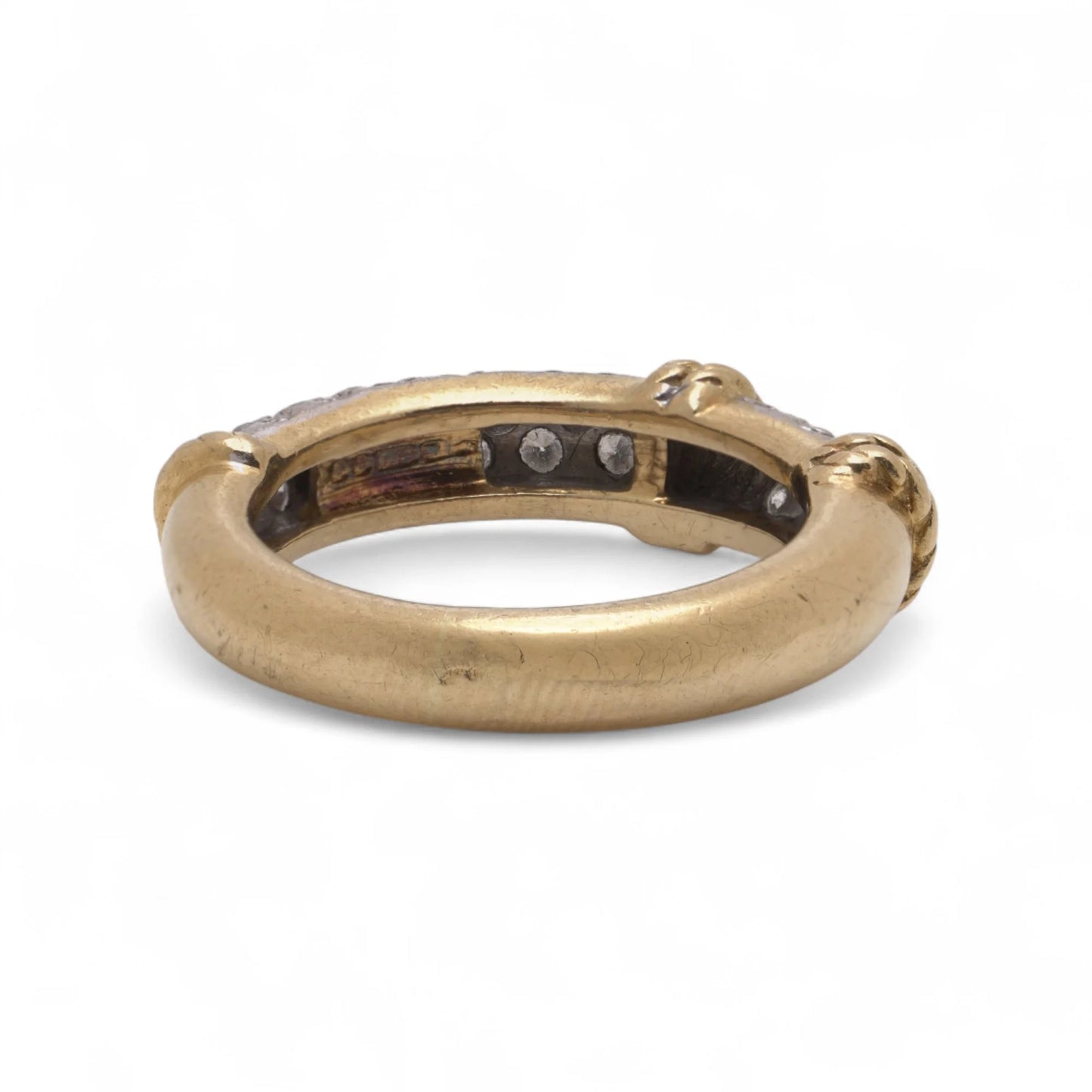 Vintage Kutchinsky Diamond Set 18ct Yellow Gold Band Ring