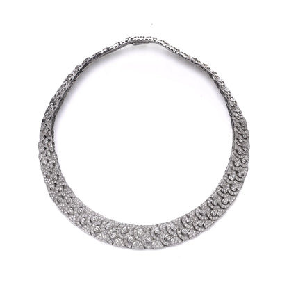 Fine 8.50ct Diamond Collar Necklace in 18ct White Gold