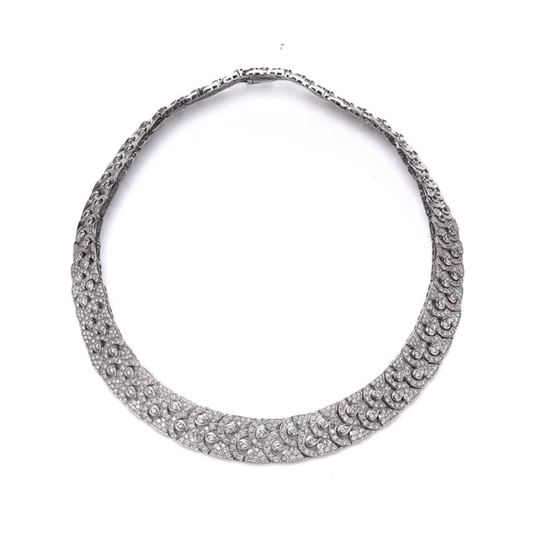Fine 8.50ct Diamond Collar Necklace in 18ct White Gold