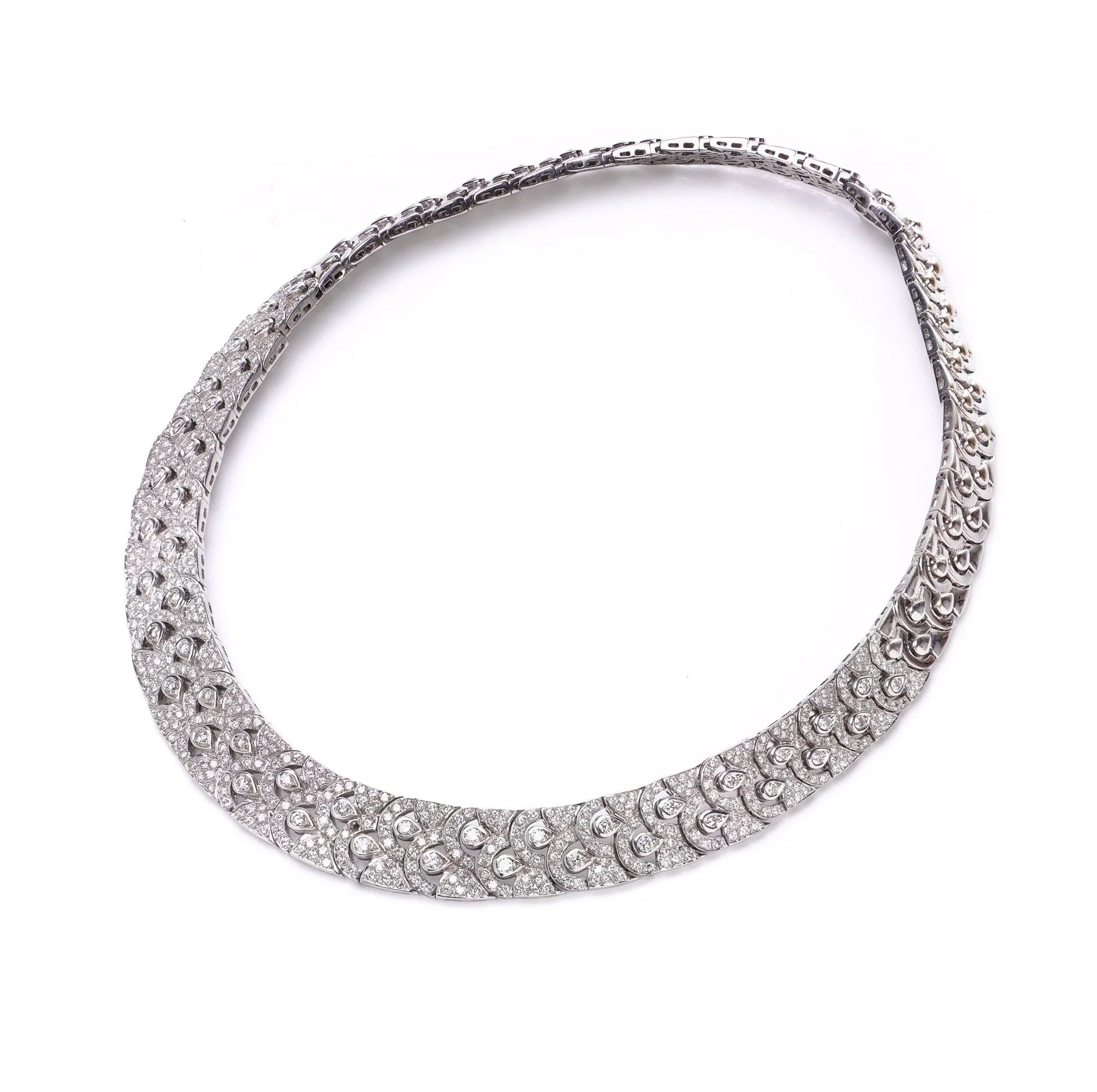 Fine 8.50ct Diamond Collar Necklace in 18ct White Gold