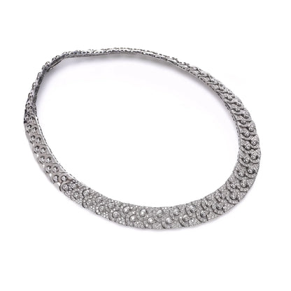 Fine 8.50ct Diamond Collar Necklace in 18ct White Gold