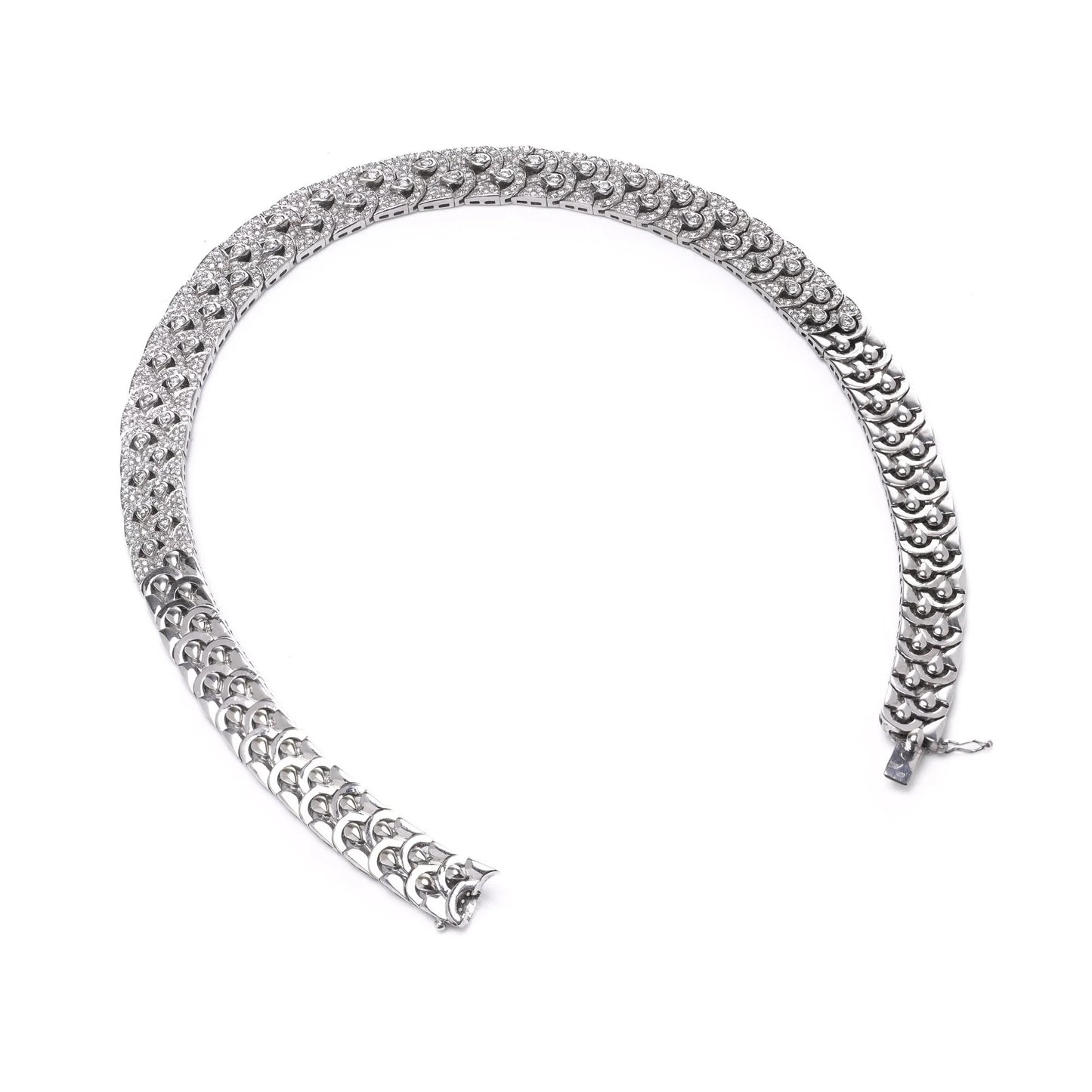 Fine 8.50ct Diamond Collar Necklace in 18ct White Gold