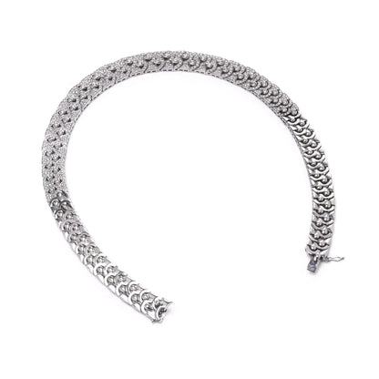 Fine 8.50ct Diamond Collar Necklace in 18ct White Gold