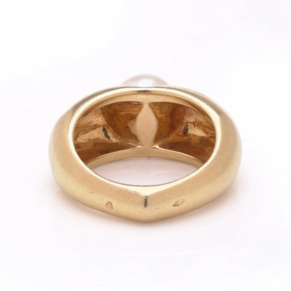 Vintage Cartier 18ct Gold Heart-Shaped Pearl Ring