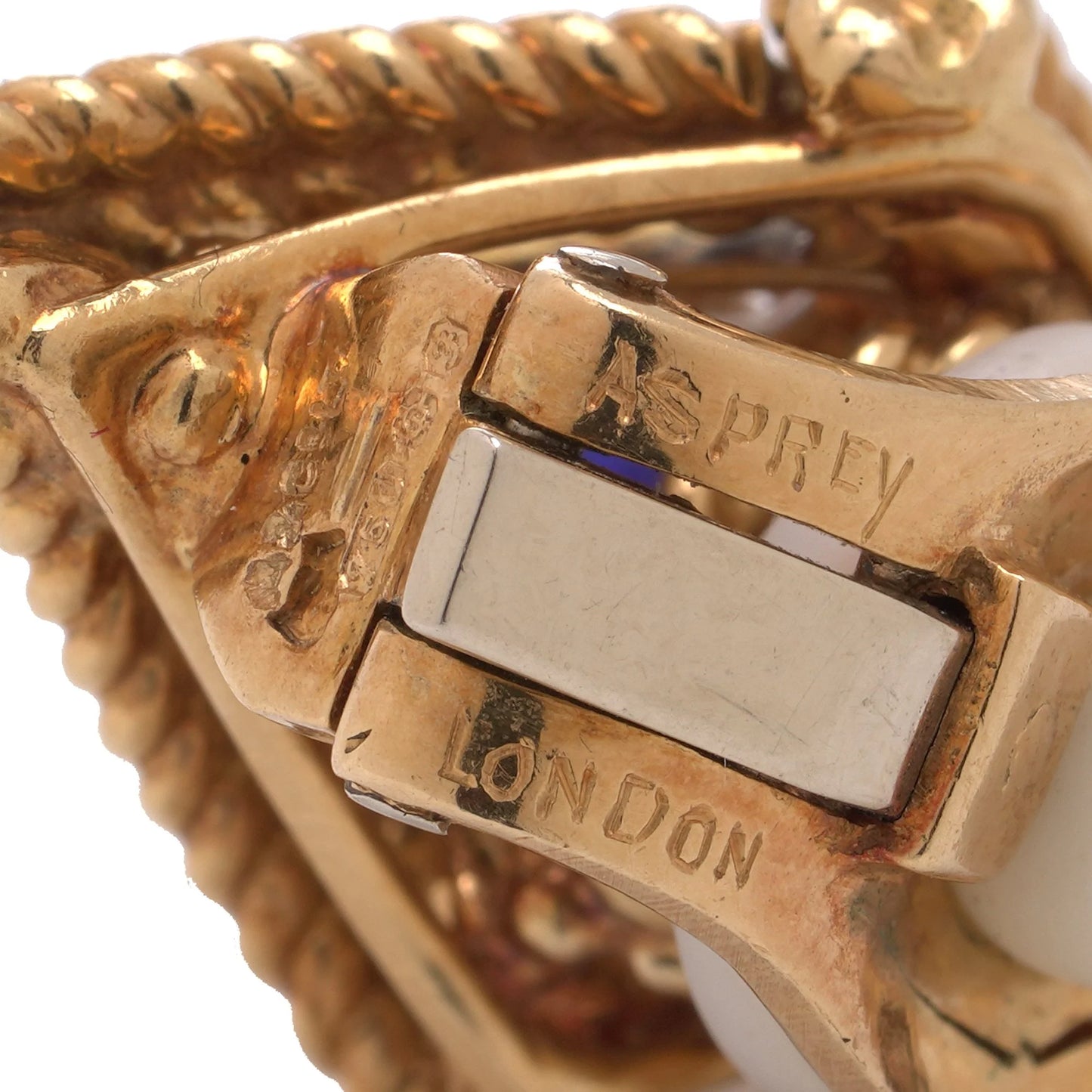 Asprey 18ct Gold Sapphire and Diamond Clip On Earrings