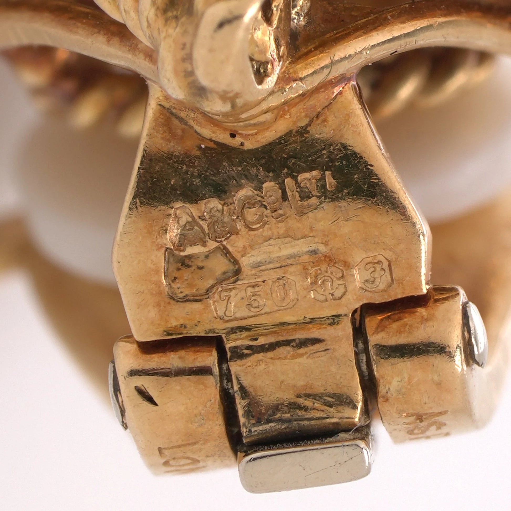 Asprey 18ct Gold Sapphire and Diamond Clip On Earrings