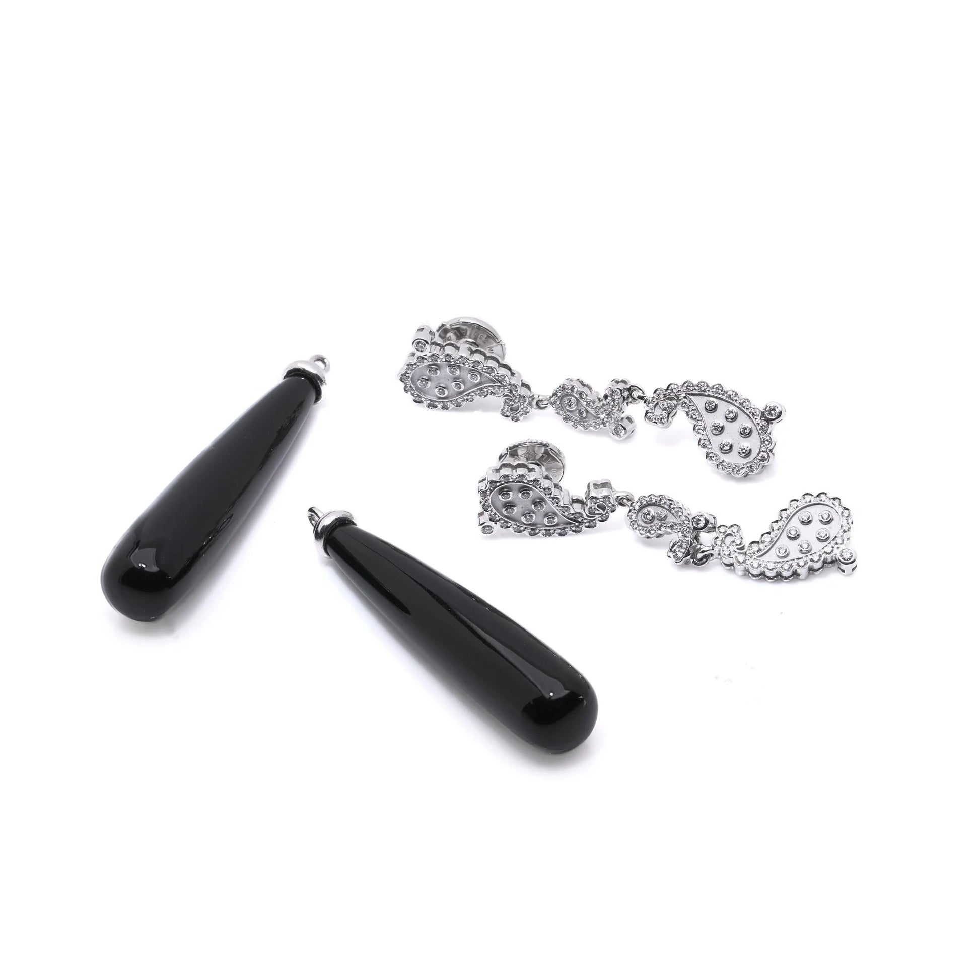 Carrera y Carrera Day and Night Earrings with Onyx Drops