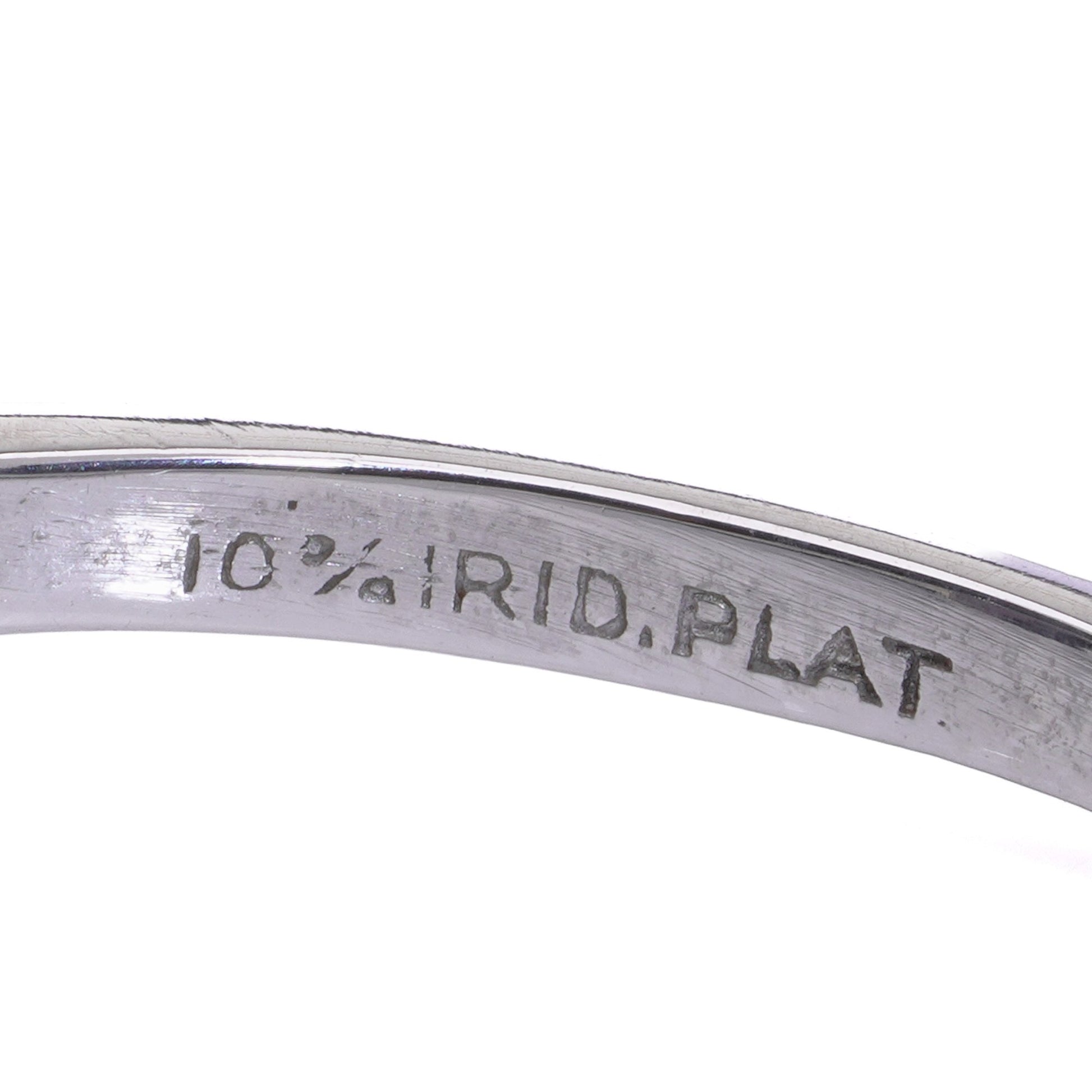 6ct Purple Spinel and Baguette Diamond Engagement Ring in Platinum