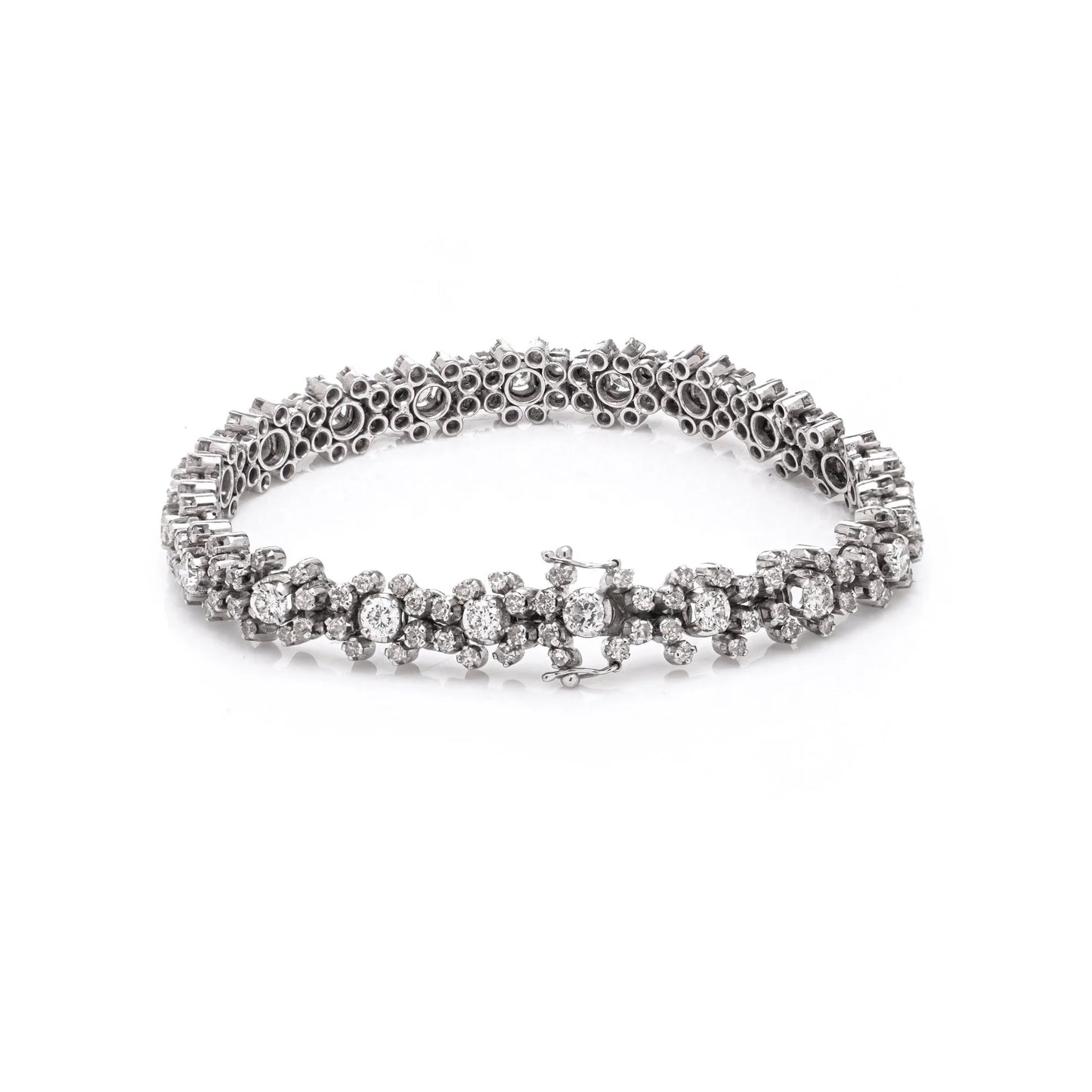 Vintage Diamond Tennis Bracelet in 18ct White Gold, Circa 1970s