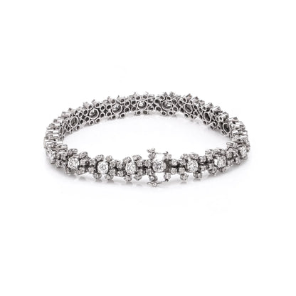 Vintage Diamond Tennis Bracelet in 18ct White Gold, Circa 1970s