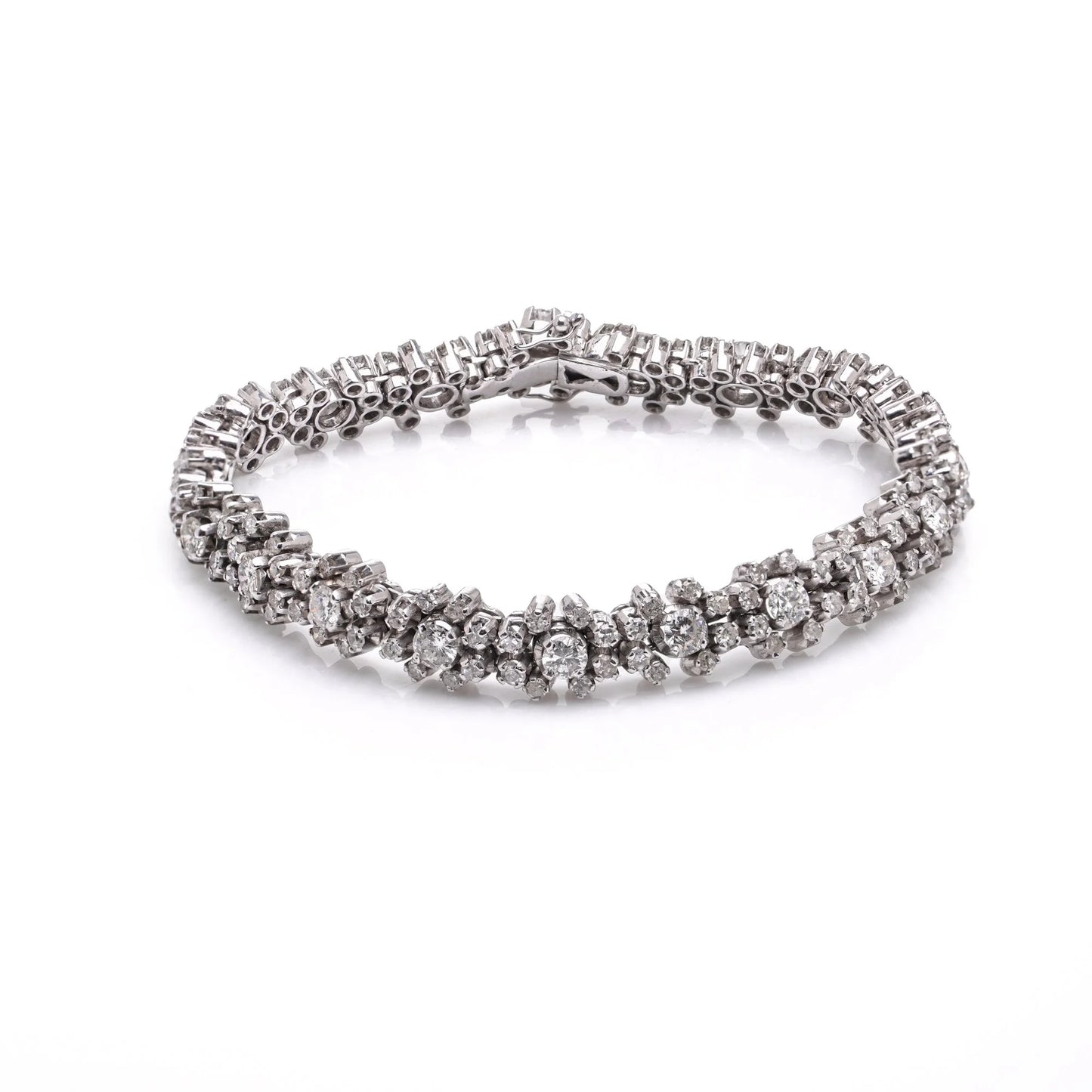 Vintage Diamond Tennis Bracelet in 18ct White Gold, Circa 1970s