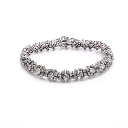 Vintage Diamond Tennis Bracelet in 18ct White Gold, Circa 1970s