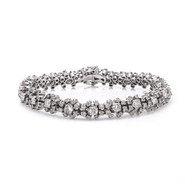 Vintage Diamond Tennis Bracelet in 18ct White Gold, Circa 1970s