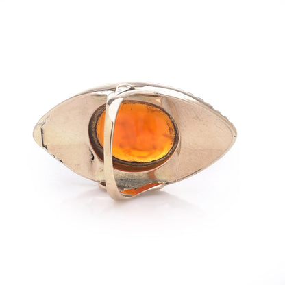 Victorian Antique Roman Carnelian Cameo Ring in 15ct Gold