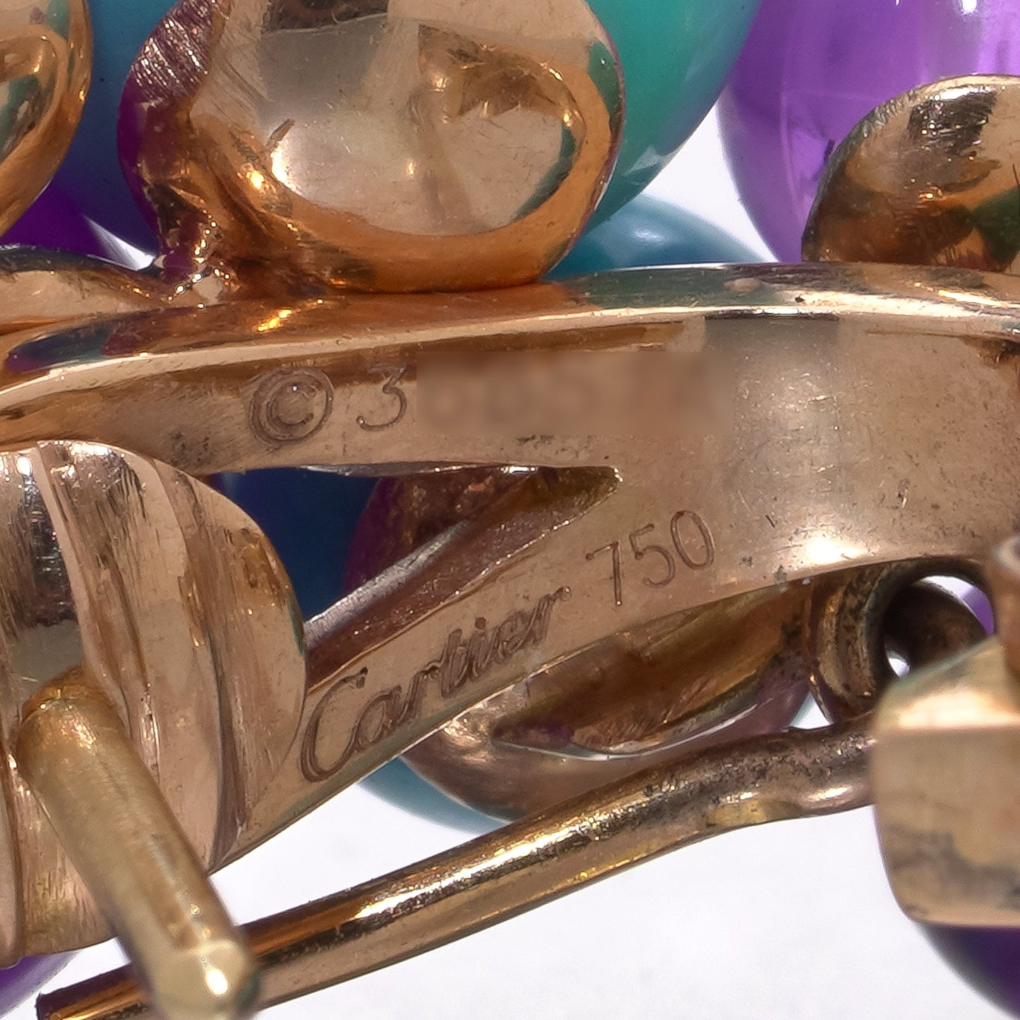 Cartier Les Delices De Goa Turquoise, Amethyst & Diamond Day Night Earrings