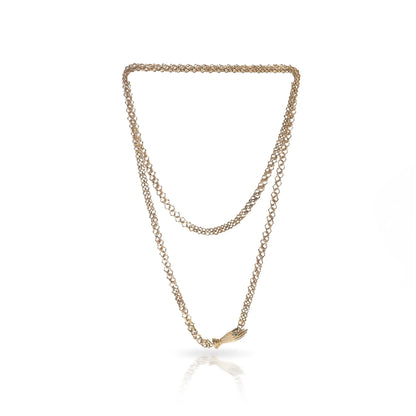 Georgian Antique 18ct Gold Chain Necklace with Hand Pendant, Circa 1800