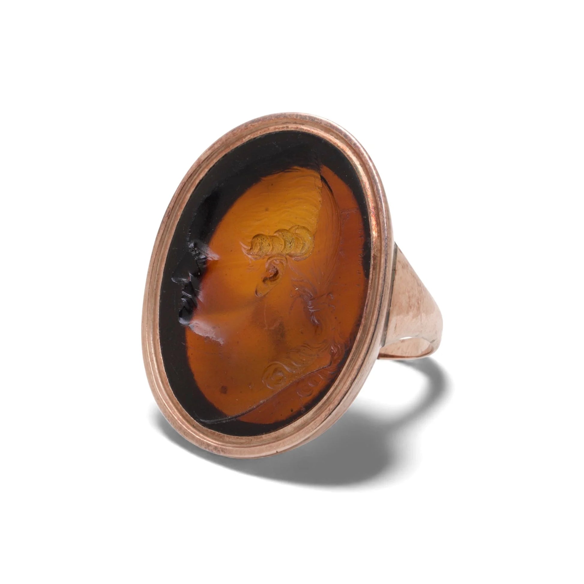 Victorian Gold Ring with 18th-Century Intaglio