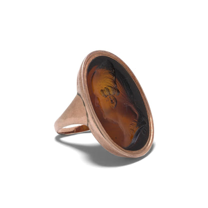 Victorian Gold Ring with 18th-Century Intaglio