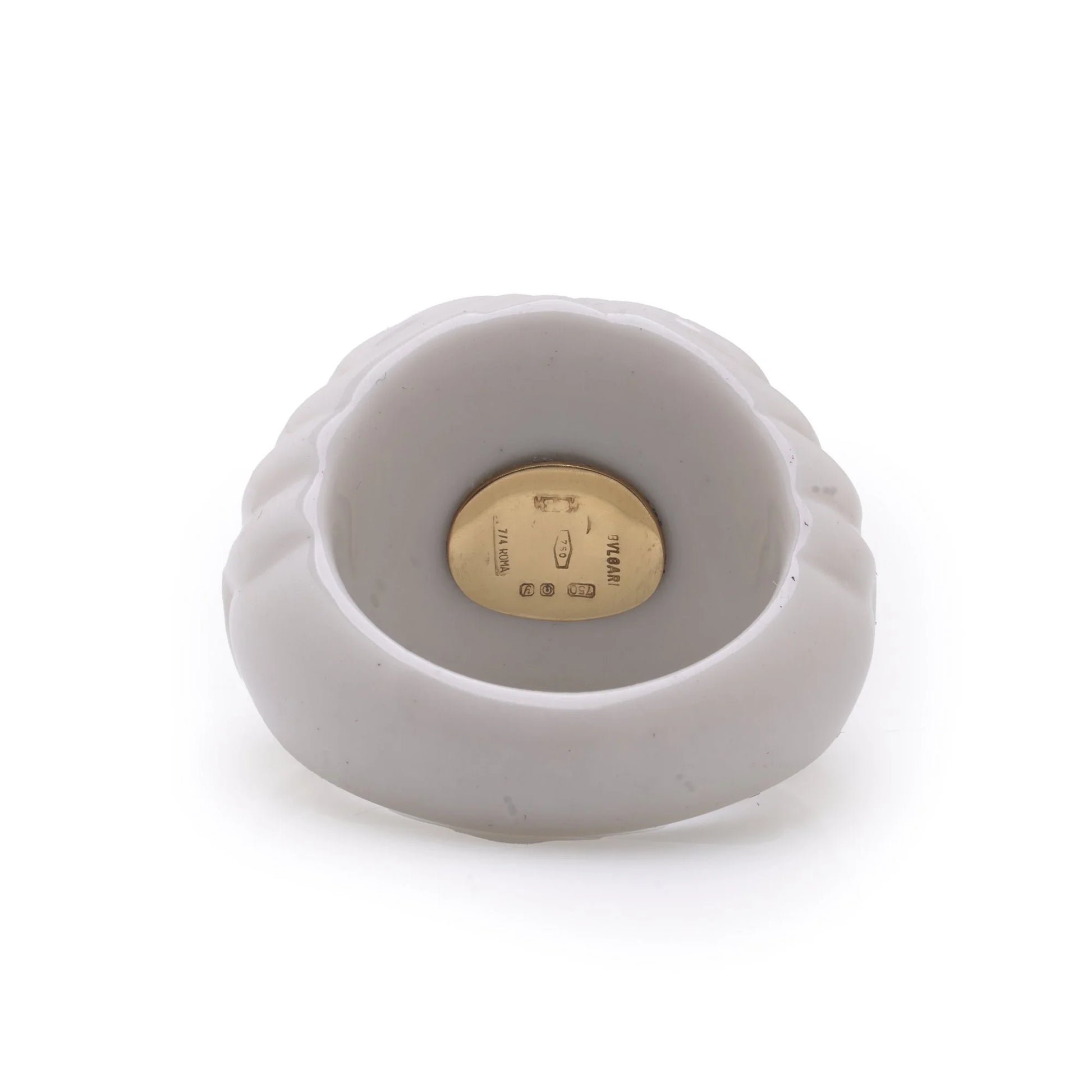 Bvlgari Peridot and White Ceramic Ring in 18ct Gold