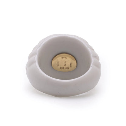 Bvlgari Peridot and White Ceramic Ring in 18ct Gold