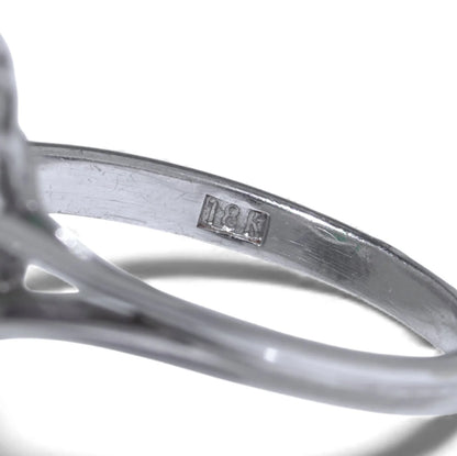 Vintage 2ct Natural Colombian Emerald and Diamond Cluster Ring