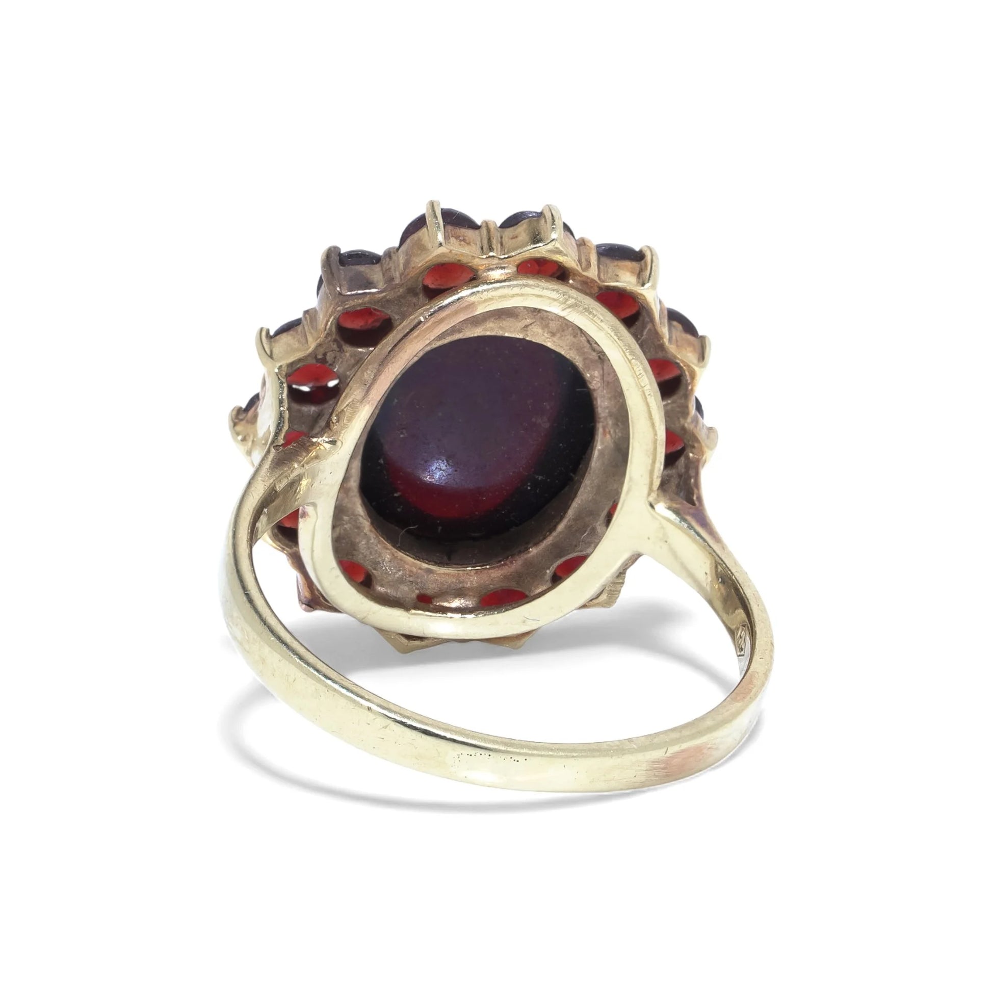 Vintage Garnet Cluster Ring in 9ct Gold