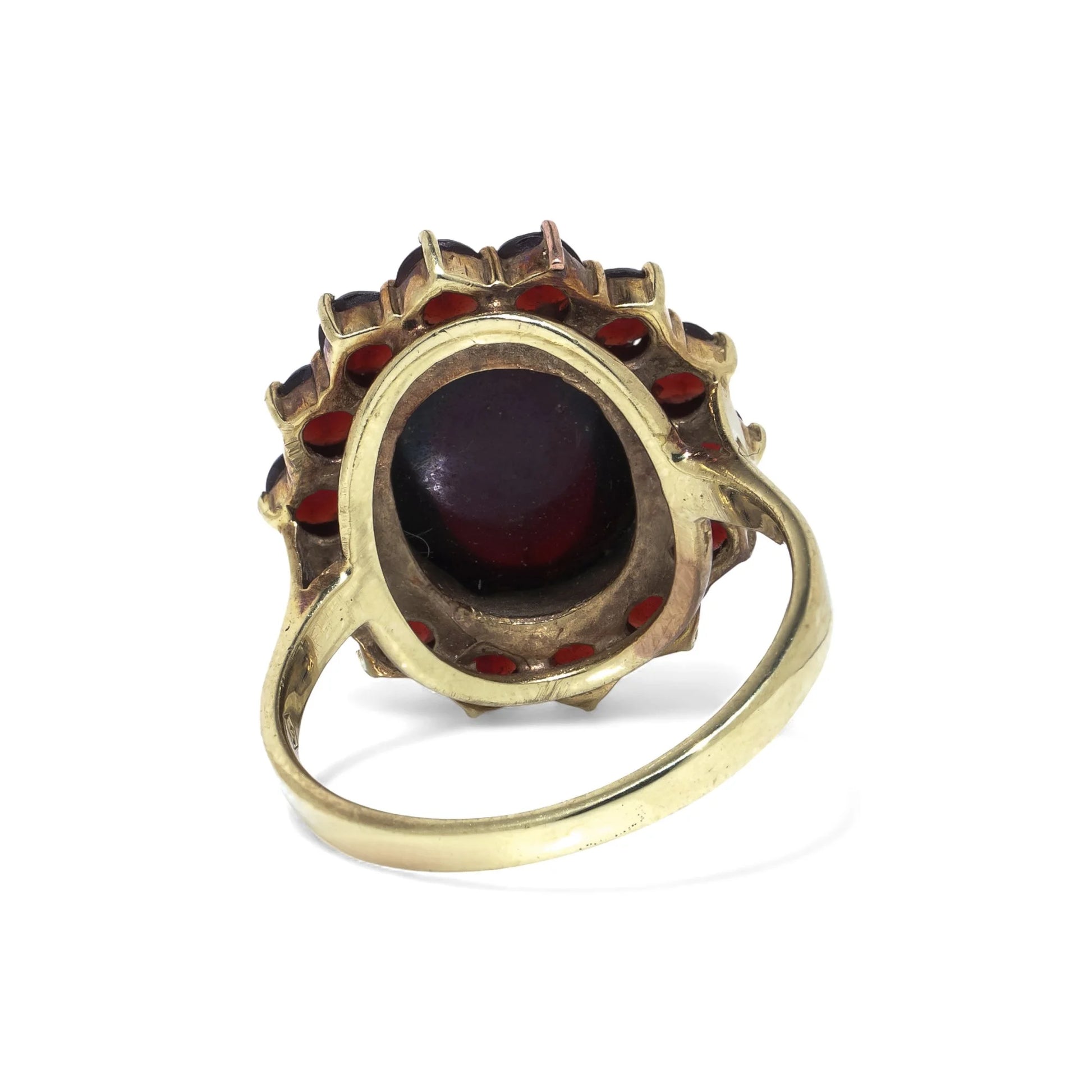 Vintage Garnet Cluster Ring in 9ct Gold