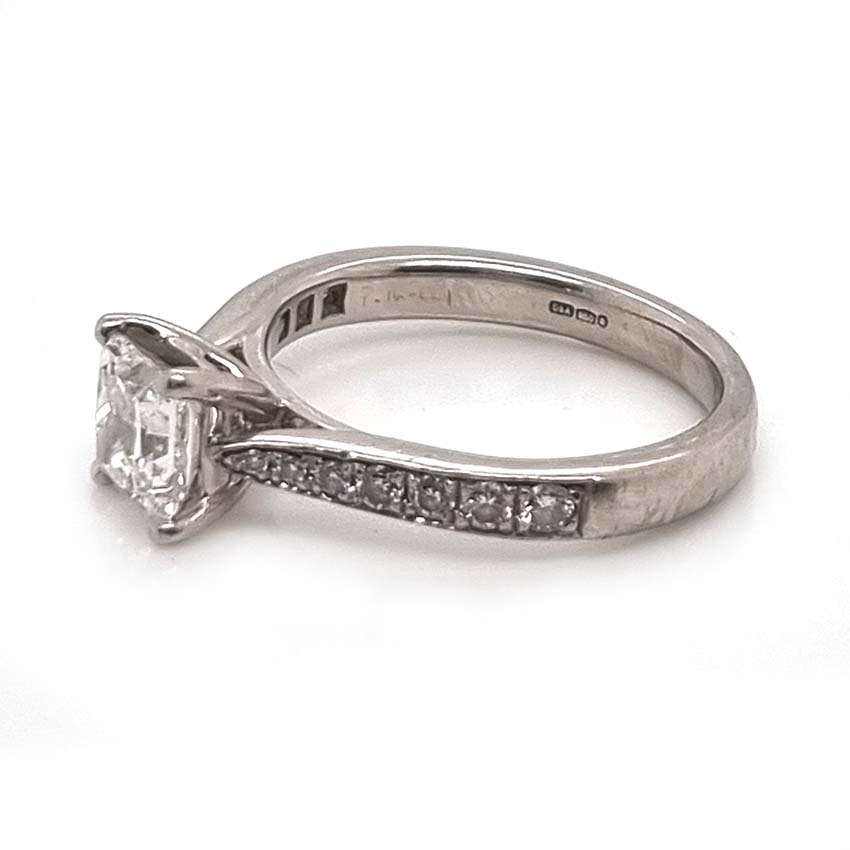 GIA Certified 1.05ct Princess Diamond Solitaire Engagement Ring