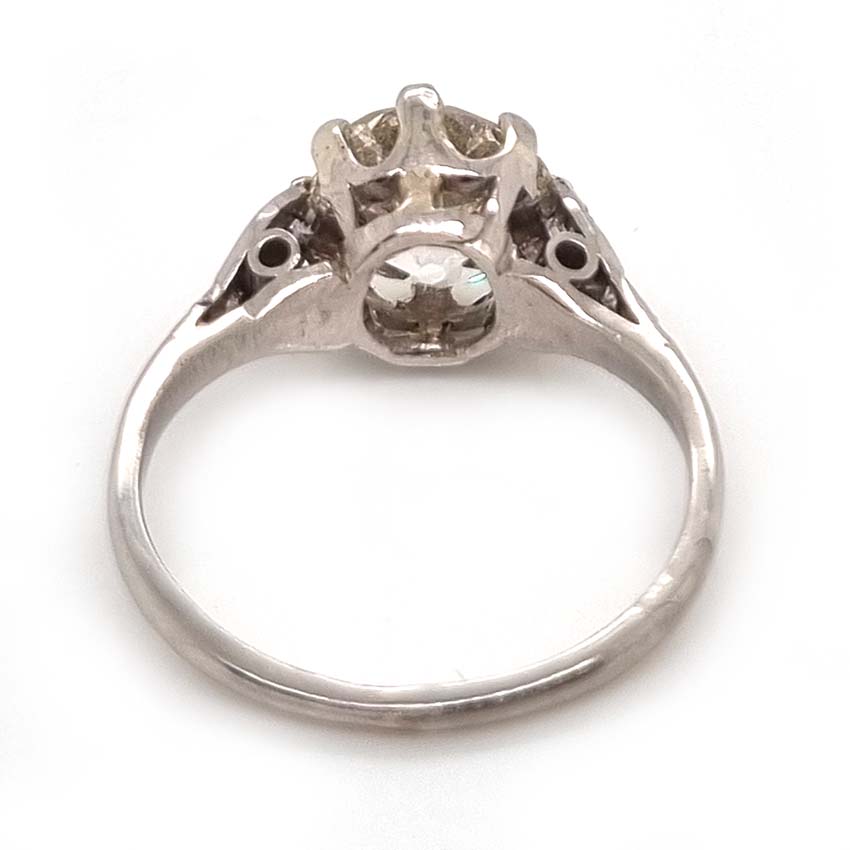 Art Deco 1.90ct Old Mine Cut Diamond Solitaire Engagement Ring