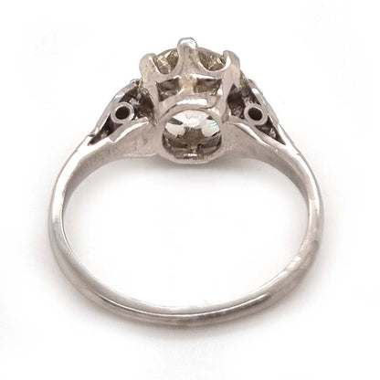 Art Deco 1.90ct Old Mine Cut Diamond Solitaire Engagement Ring