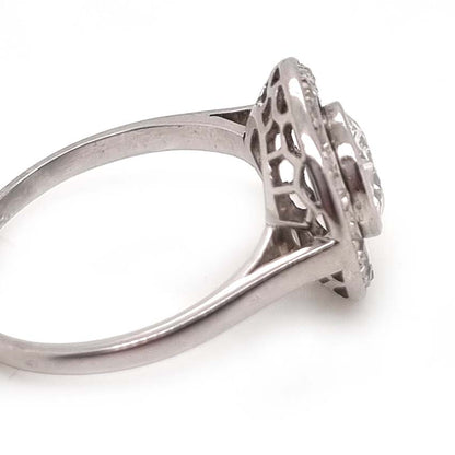 Art Deco 1.25ct Old Cut Diamond Halo Engagement Ring