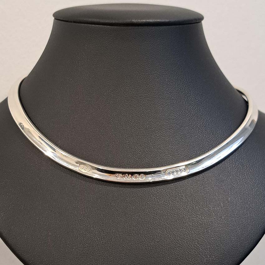 Vintage Tiffany and Co 1837 Collection Silver Collar Necklace