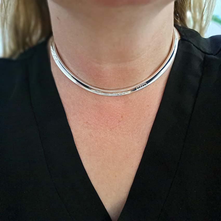 Vintage Tiffany and Co 1837 Collection Silver Collar Necklace