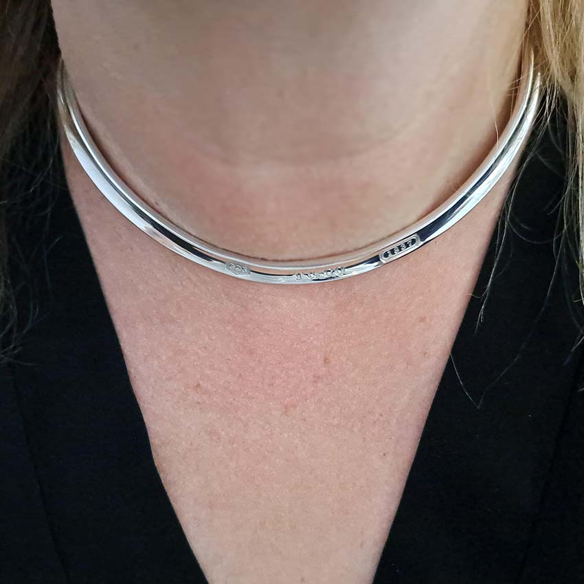 Vintage Tiffany and Co 1837 Collection Silver Collar Necklace