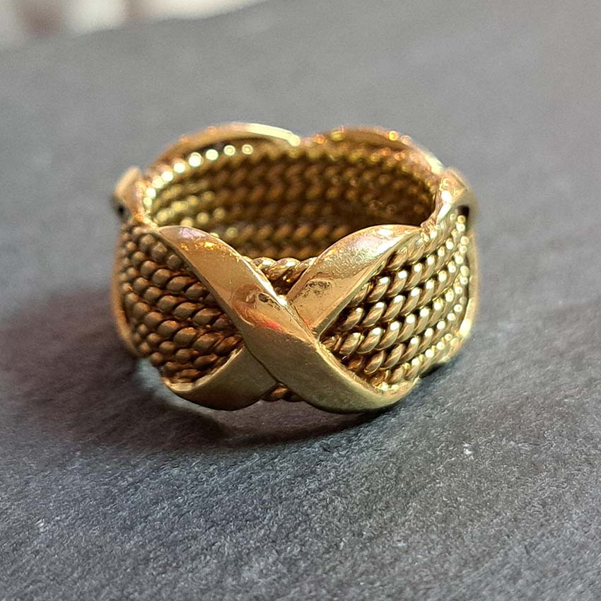 Vintage Jean Schlumberger Tiffany and Co Gold Rope Ring