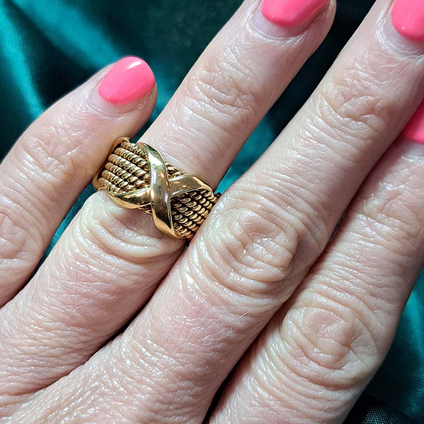 Vintage Jean Schlumberger Tiffany and Co Gold Rope Ring
