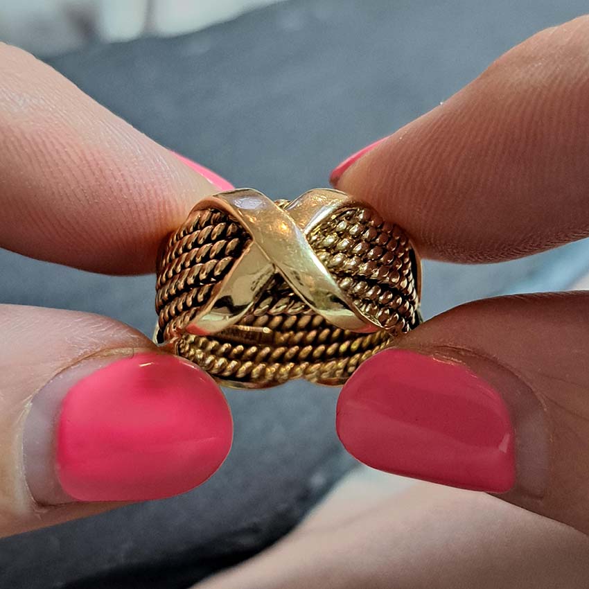 Vintage Jean Schlumberger Tiffany and Co Gold Rope Ring