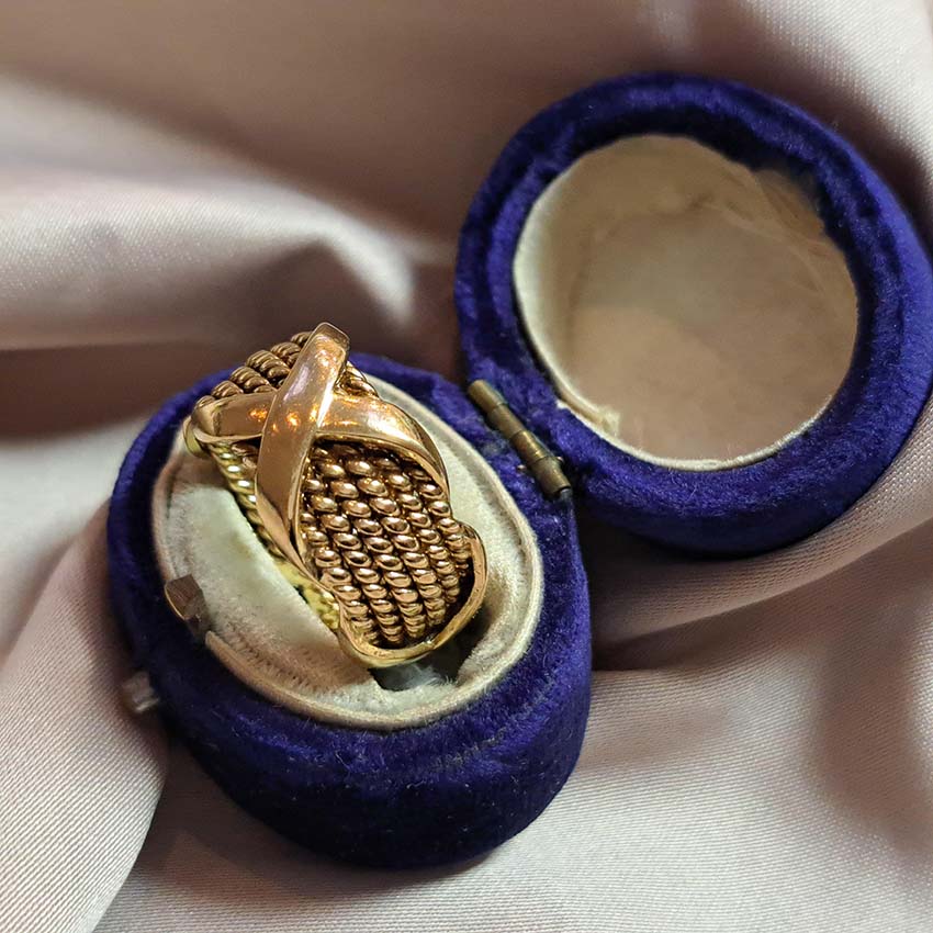 Vintage Jean Schlumberger Tiffany and Co Gold Rope Ring