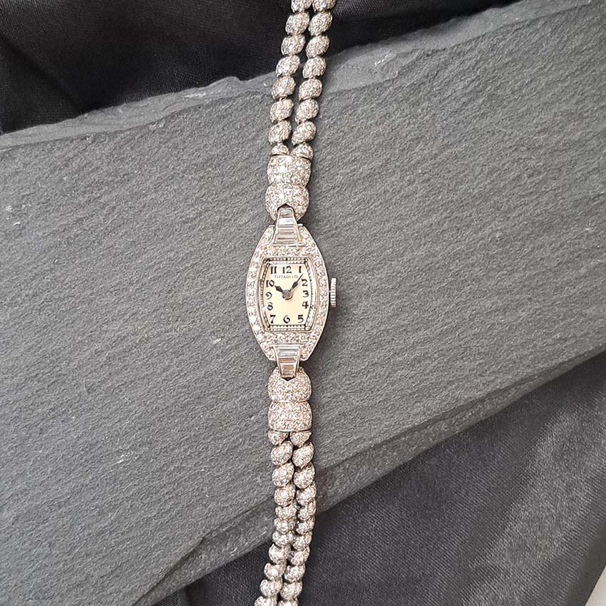 Art Deco Tiffany and Co Diamond Cocktail Watch