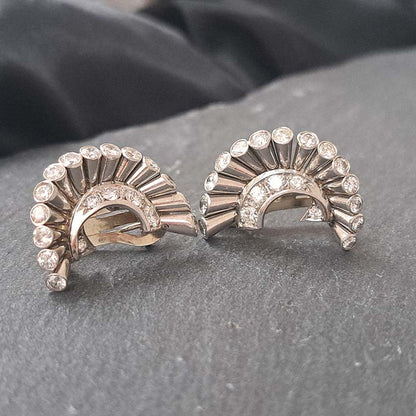 Vintage Van Cleef and Arpels Diamond Spray Earrings